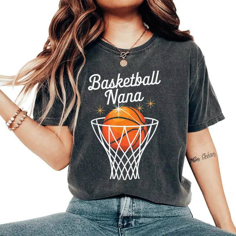 Basketball Grandma Nana Basketball Hoop Women's Oversized Comfort T-Shirt