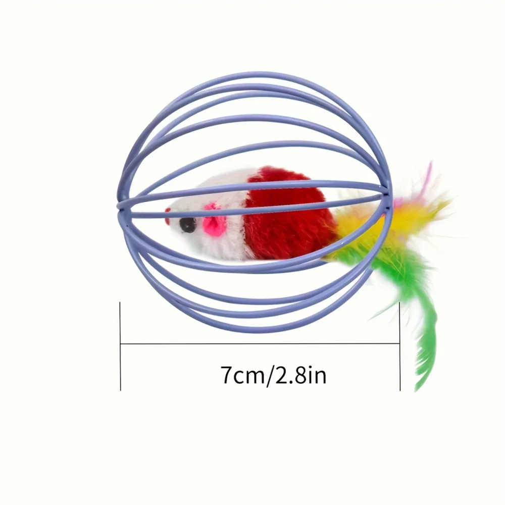 3 Pack Rolling Wire Ball Cat Toy