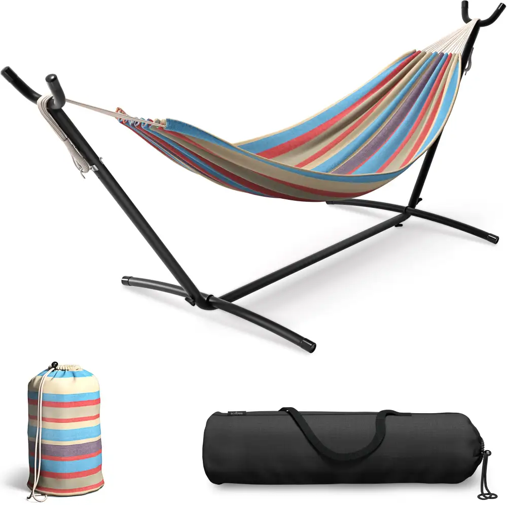 Double Hammock With Steel Stand
