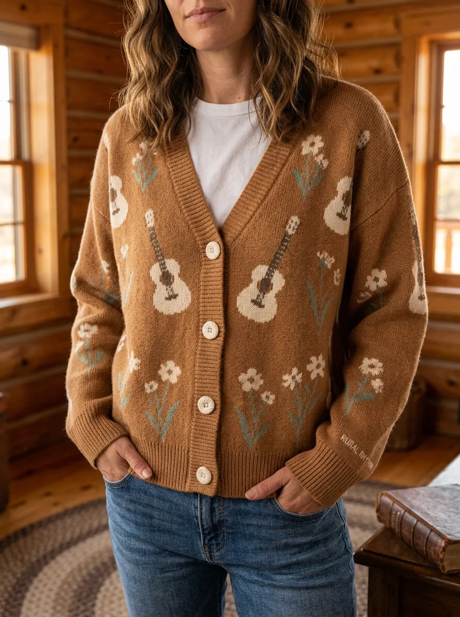 Nashville-Inspired Country Music Cardigan