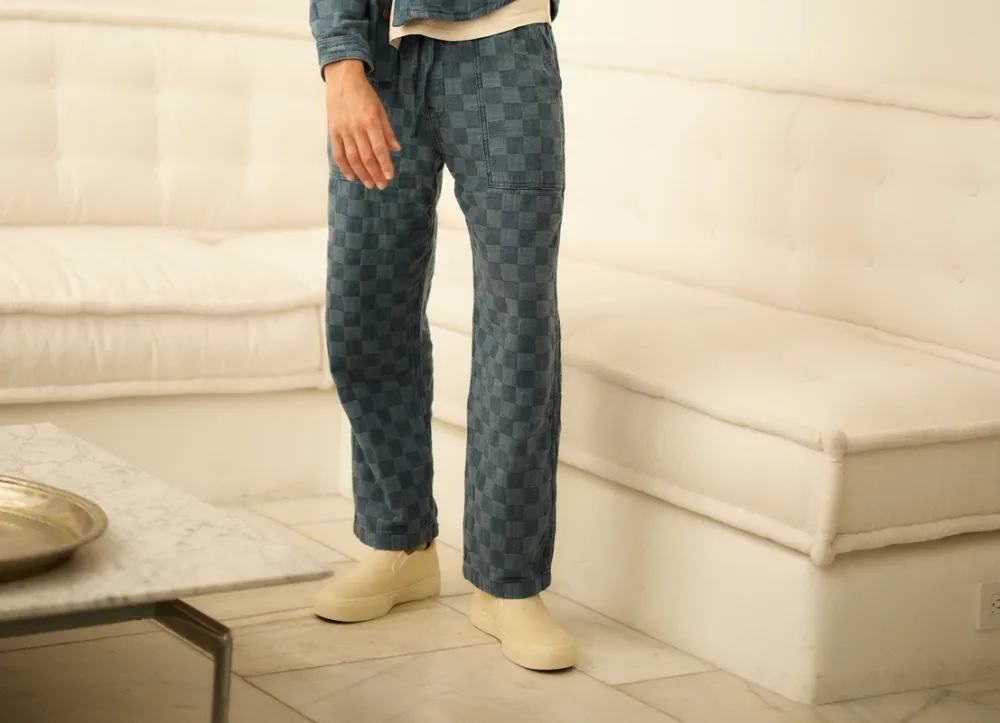 Patchwork Denim Pant Faded Patchwork