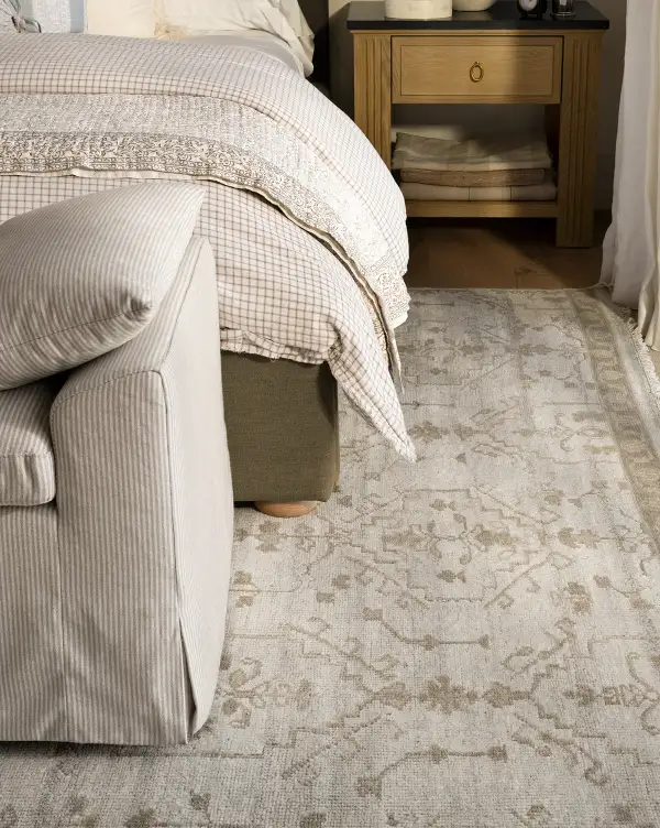 Textural Durable-Weave Hand-Knotted Wool Area Rug
