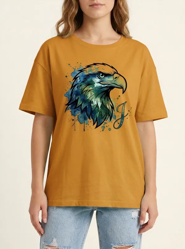 Women's Eagle Vintage Inspired Landscape Graphic T-Shirt
