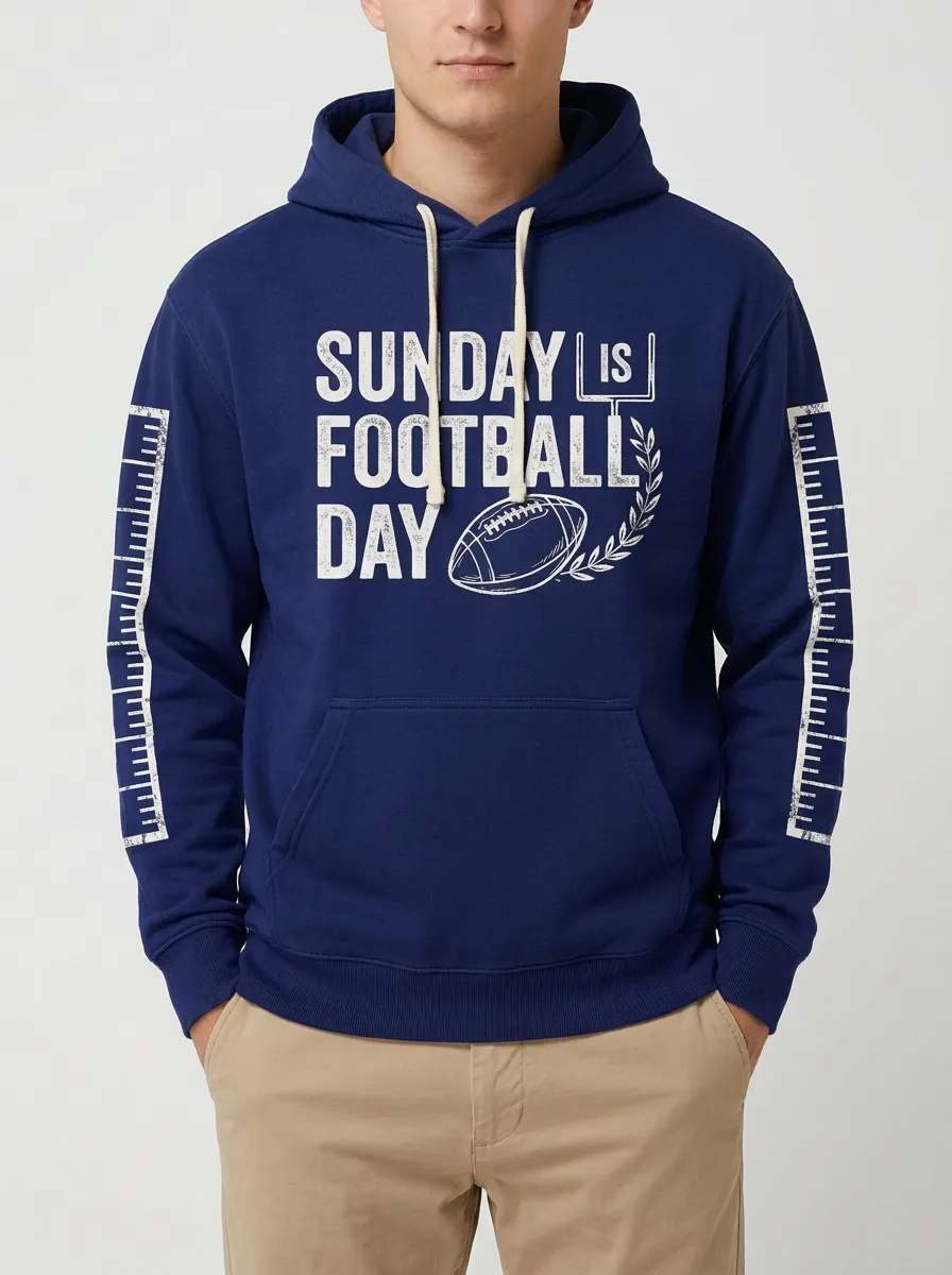 Men's Sunday Football Day Goalpost Hoodie