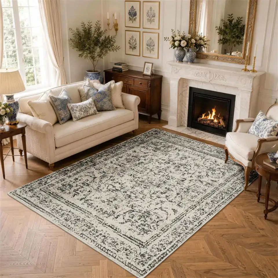 Faded Medallion Area Rug