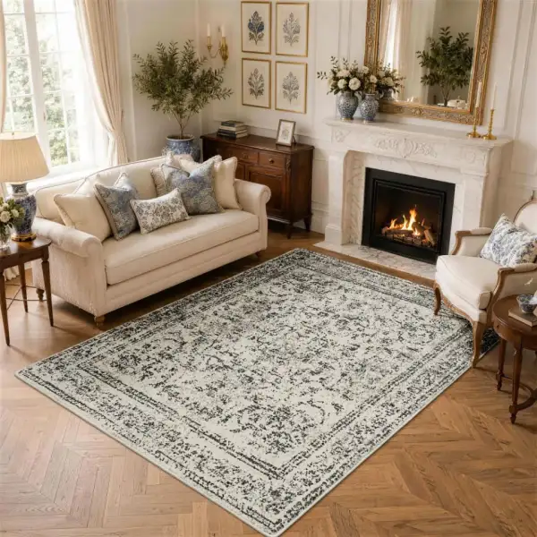 Faded Medallion Area Rug