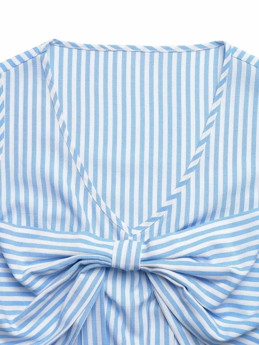 Striped Bowknot Sleeveless Top Shorts Set