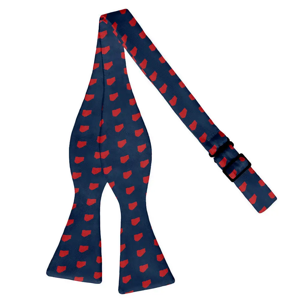 Sleek Outline Motif Bow Tie