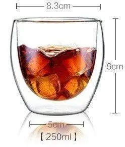 Insulated Glass Drinkware Set Table