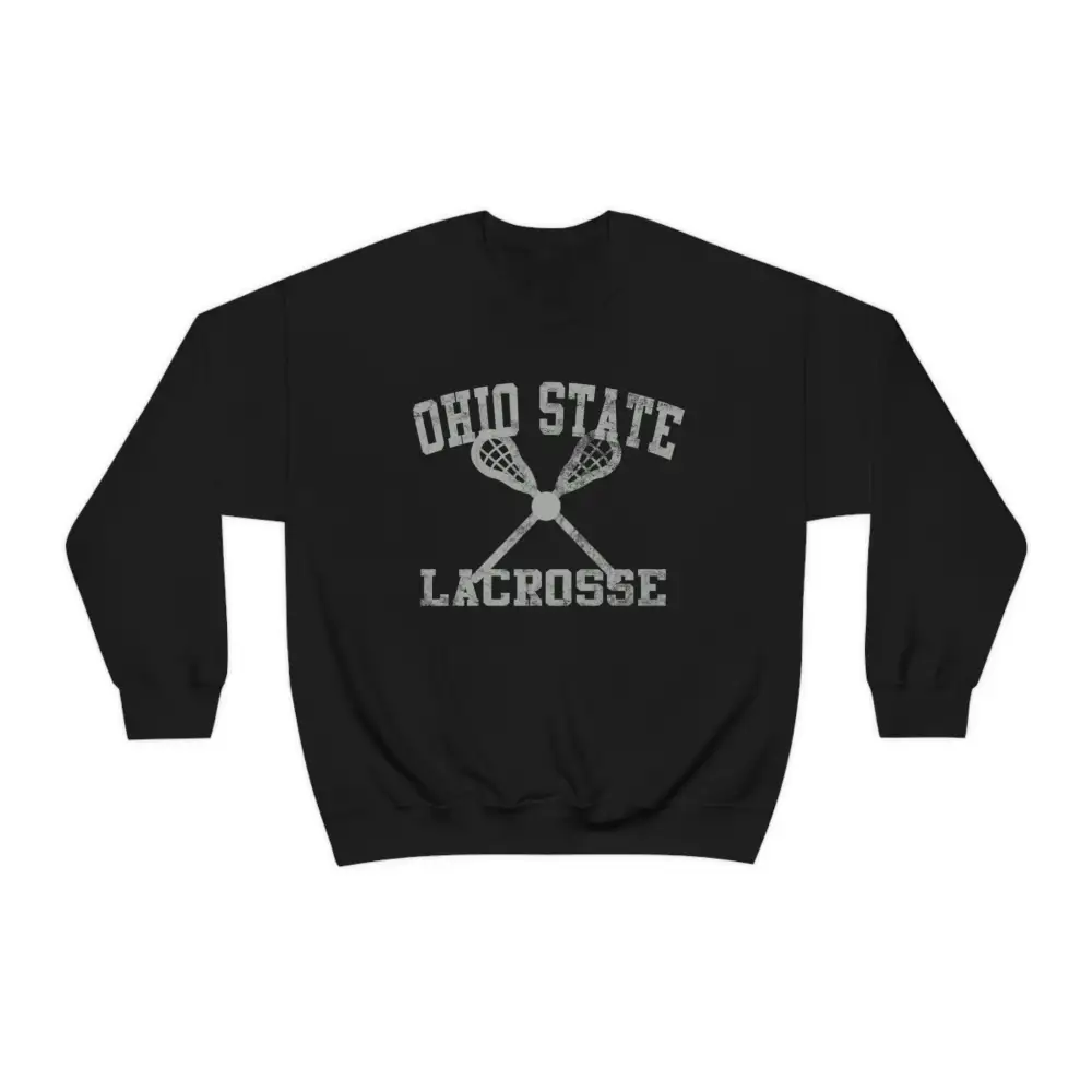 Sport Print Lacrosse Graphic Crewneck Sweatshirt