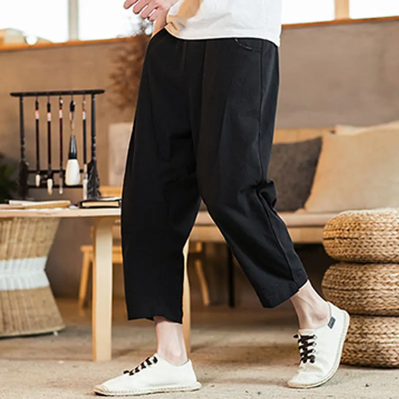 Drawstring Elastic Waist Pants