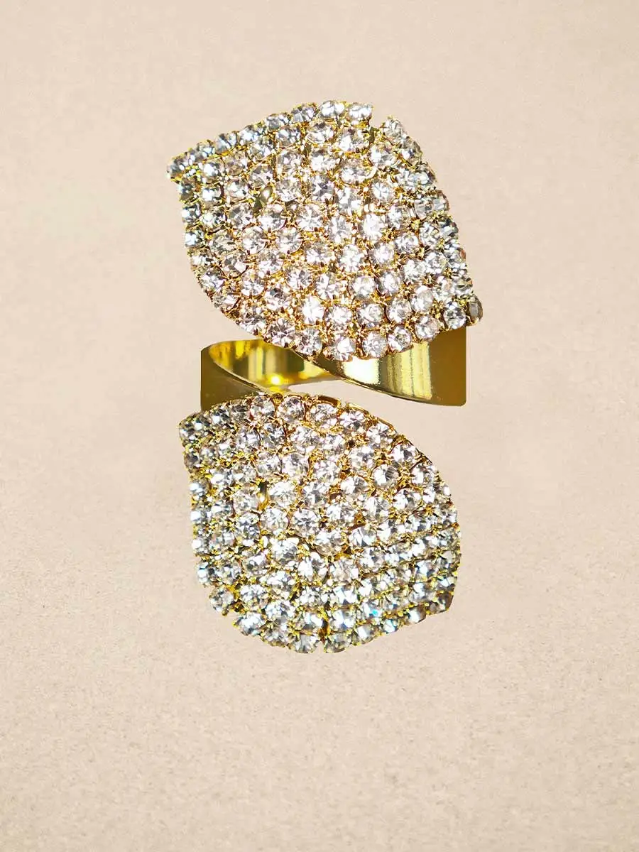 Alaya Diamond Leaf Shape Earrings & Ring