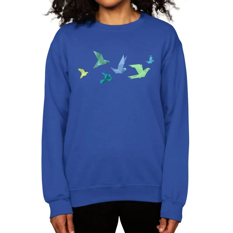 Artistic Origami Birds Sweatshirt