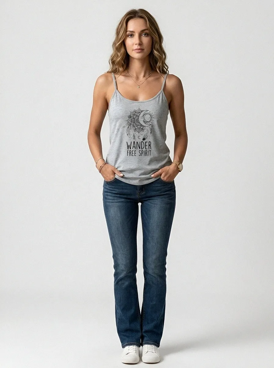 Women's Moon Mandala Printed Tank Top