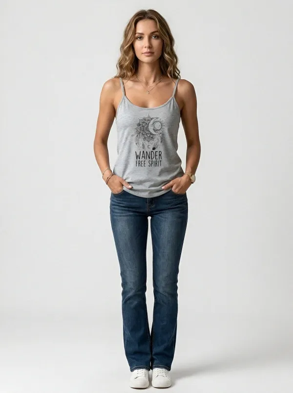 Women's Moon Mandala Printed Tank Top