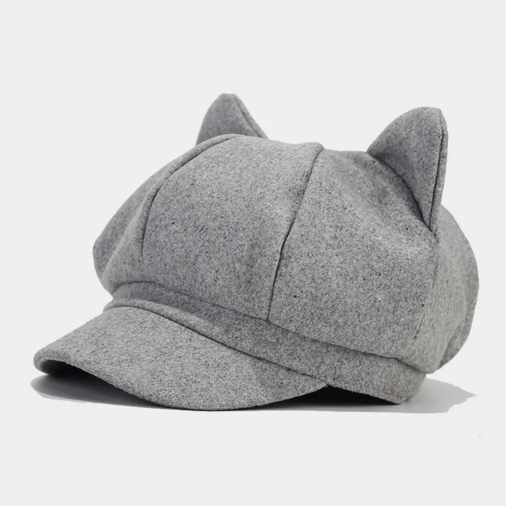 Retro Cat Beret Hat