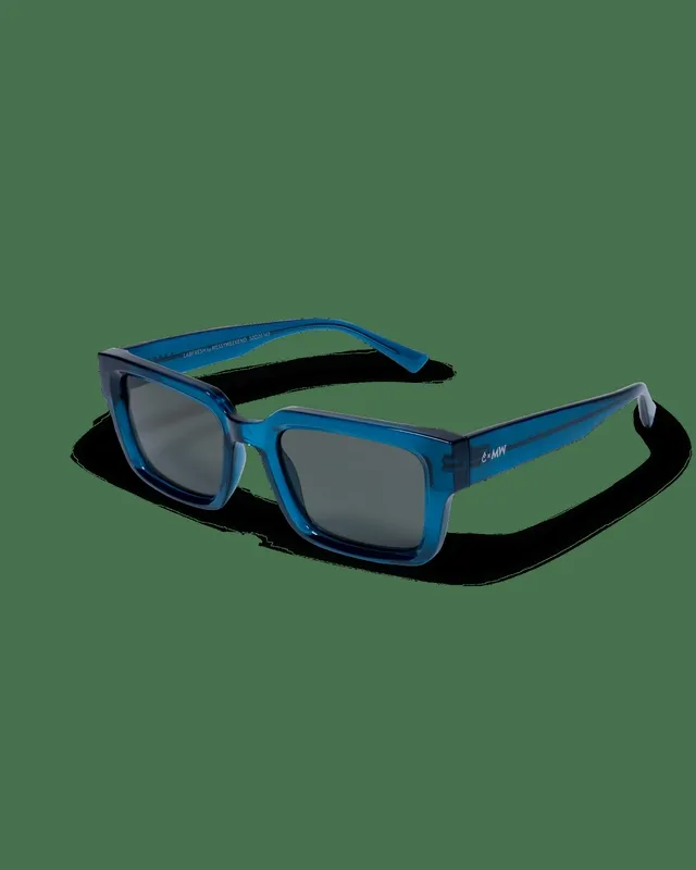 Rounded Frame Sunglasses Blue
