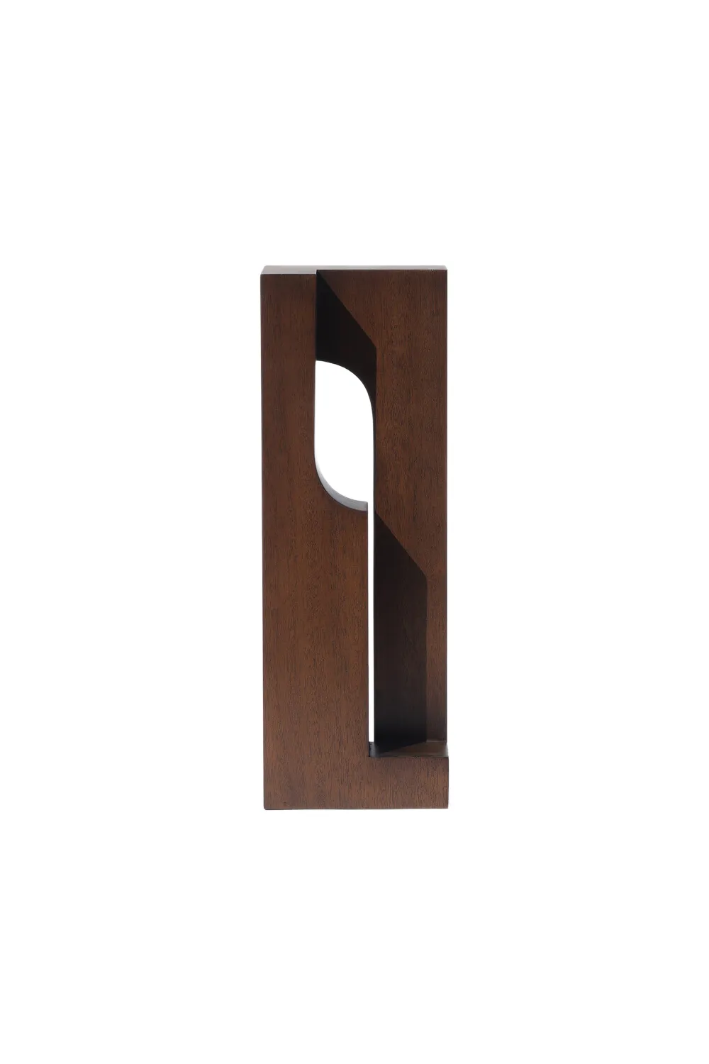 Mahogany Geometric Sculpture