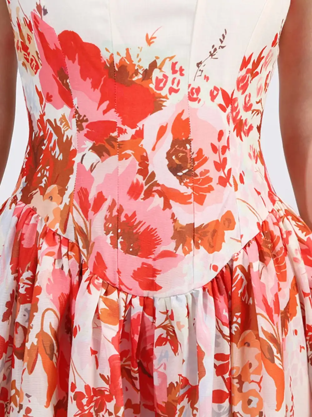 Lightweight Feel Floral Printed Sleeveless Mini Dress