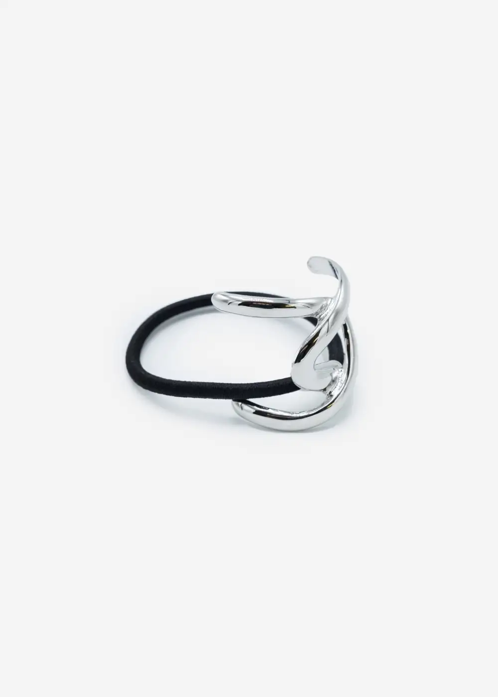 Silver Twist Design Hair Tie
