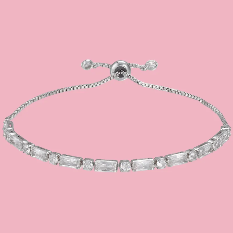 Adjustable Delicate Baguette Bracelet