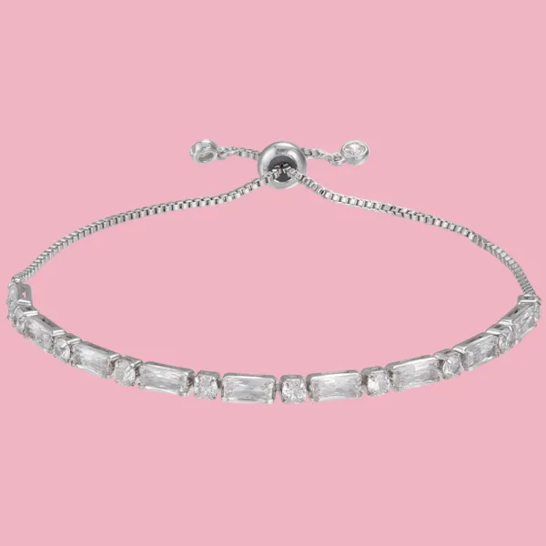 Adjustable Delicate Baguette Bracelet