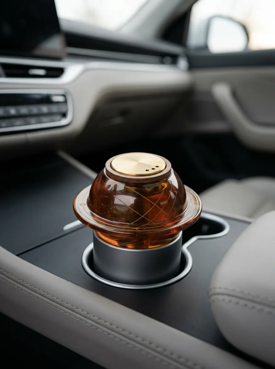 Glass Metal Planet Car Air Freshener