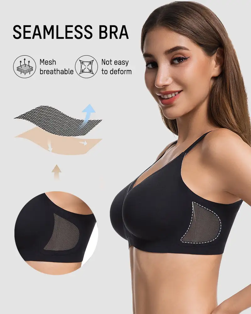 Mesh Crossover Wireless Lift Bra