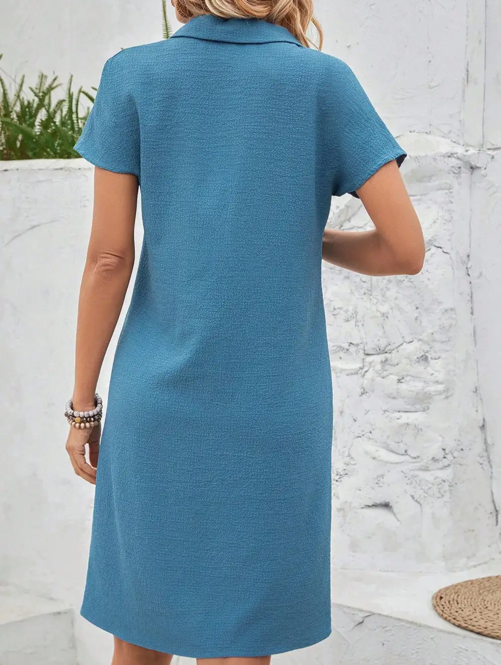 Polo Collar Mini Dress