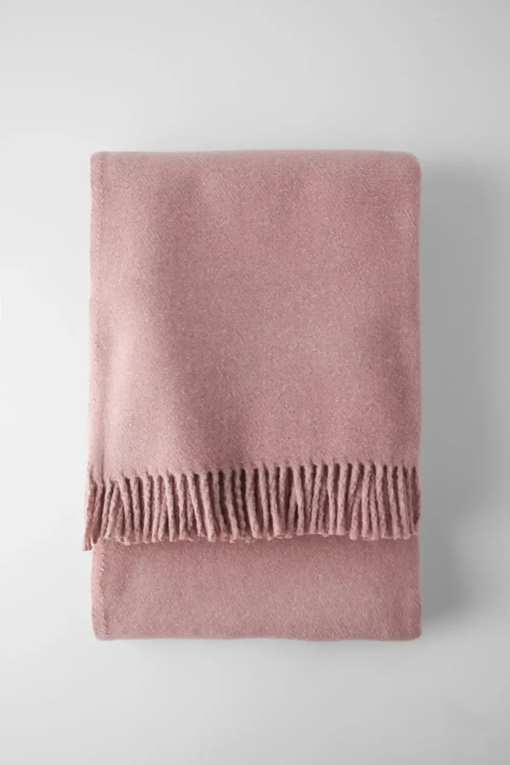 Solid Cotton Blend Throw