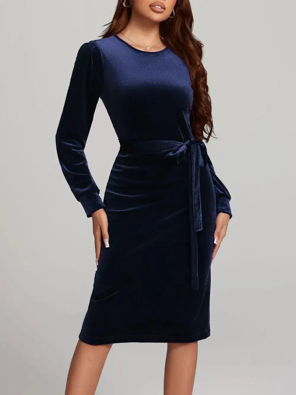 Modern Tie Detail High Waist Dress