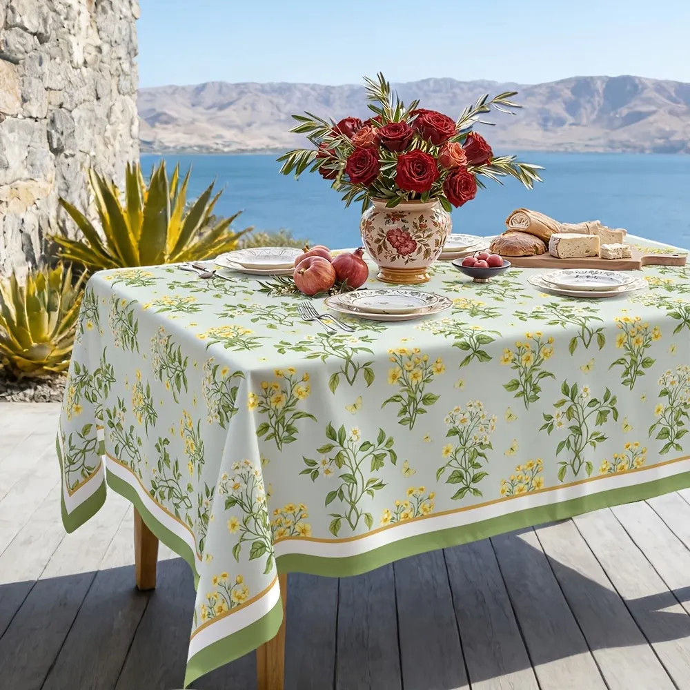 Waterproof Floral Tablecloth