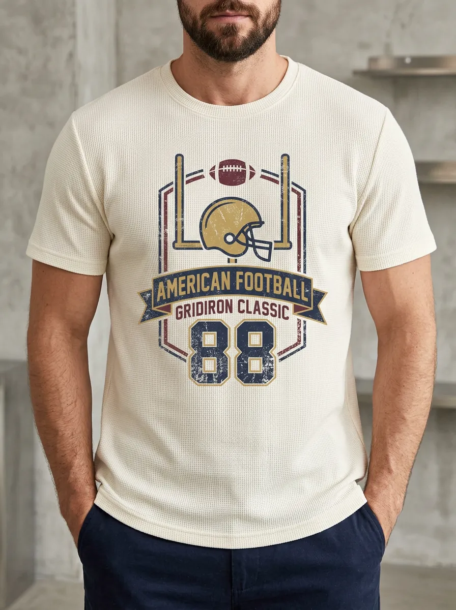 Men's Bold Gridiron Helmet Graphic T-Shirt