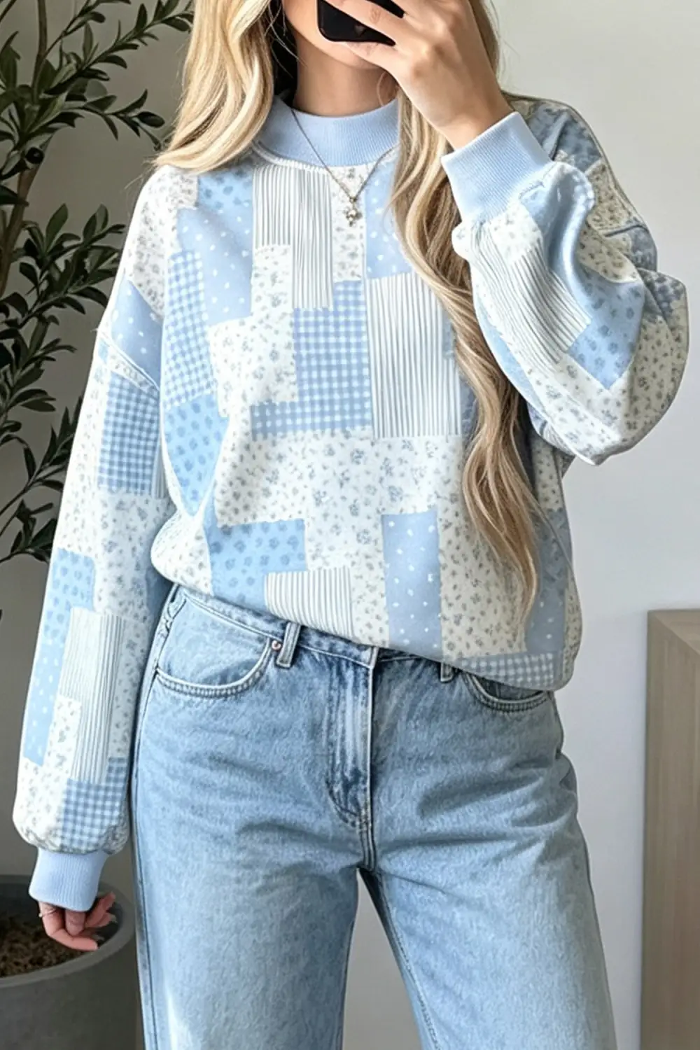 Modern High-Neck Sweatshirt