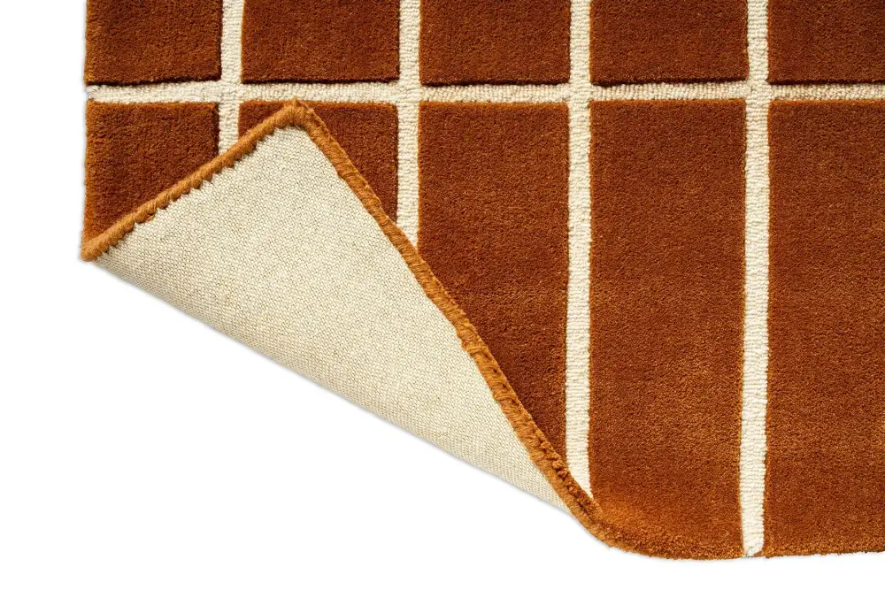 Wool Tufted Geometric Polished Area Rug