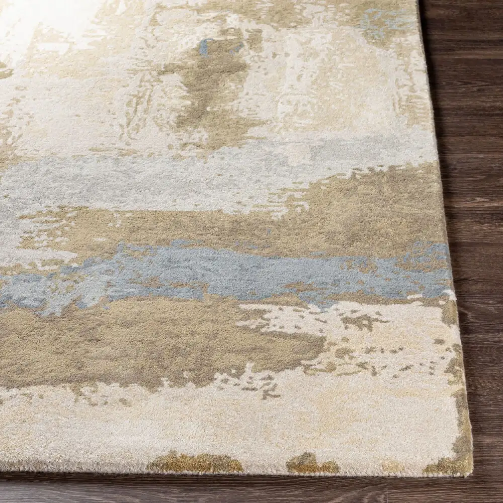Geometric Viscose Wool Blend Carpet