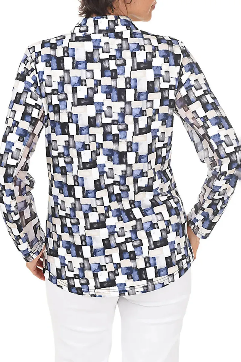 Neutral Cubes Cooling Mock Neck Top