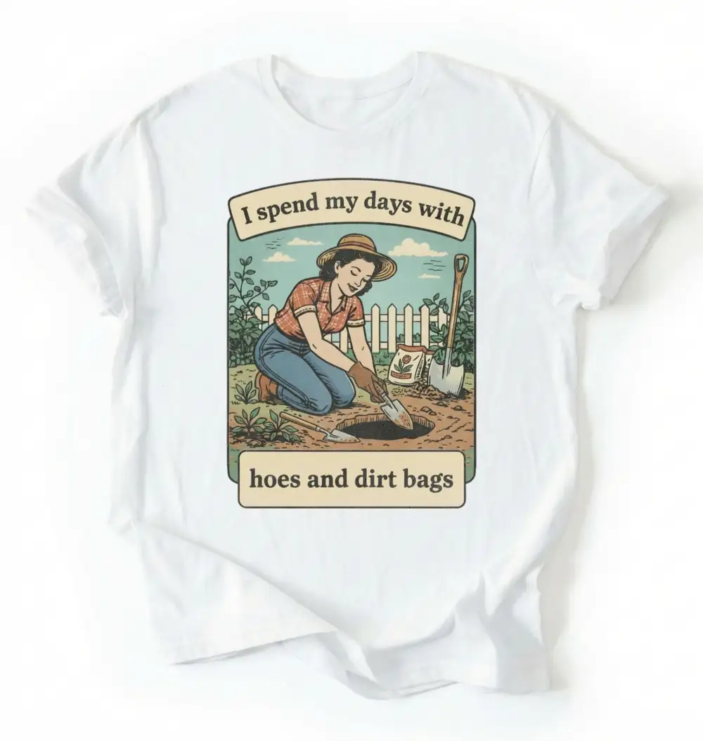 Garden Tools Dirt Graphic Cotton Tee