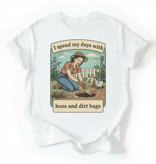 Garden Tools Dirt Graphic Cotton Tee