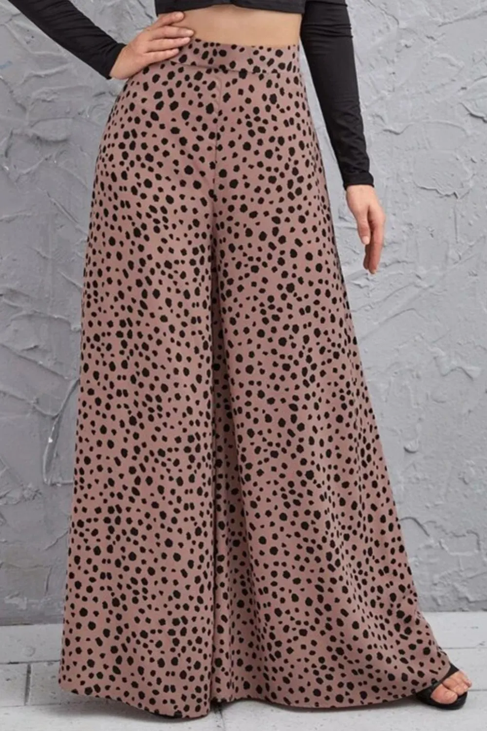 Relaxed High Waist Printed Bottoms