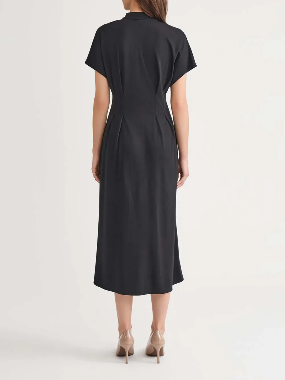 Stand Up Collar Button Up Dress