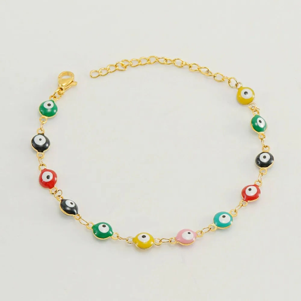 Metal Round Charm Bracelet