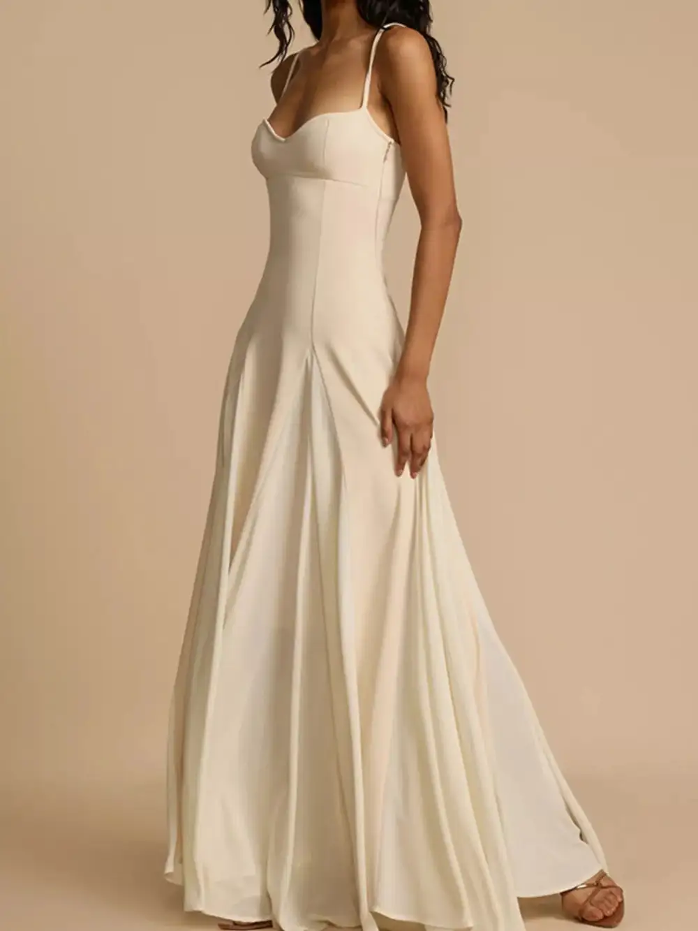 Refined Spaghetti-Strap Maxi Dress