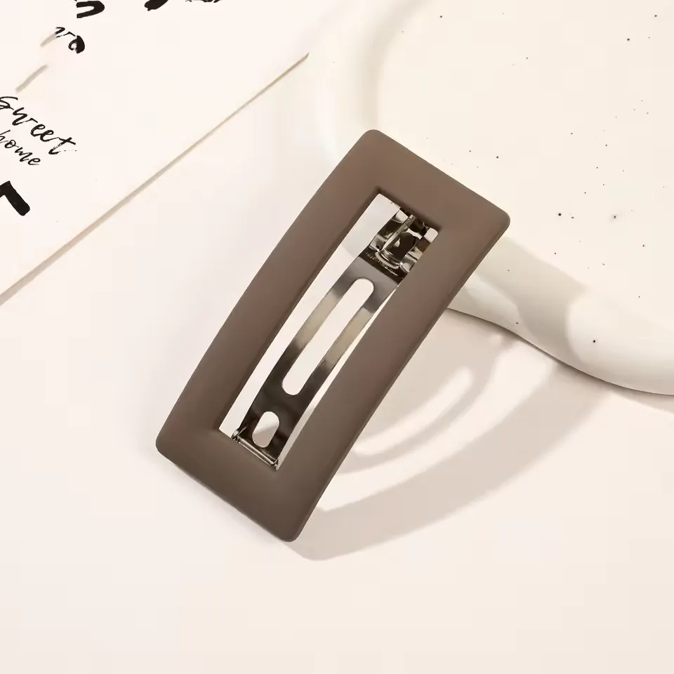 Matte Finish Rectangular Hair Clip