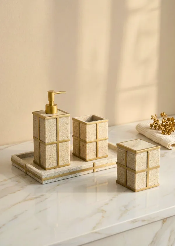 Bathroom Set Beige Of
