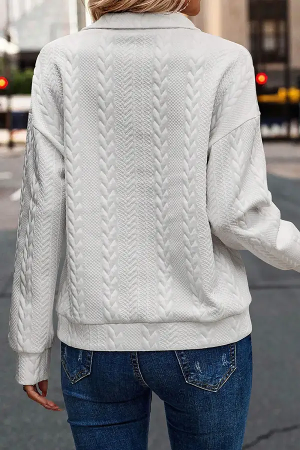 Modern Half-Zip Drop Shoulder Sweatshirt