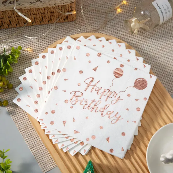 Rose Gold Party Paper Napkins