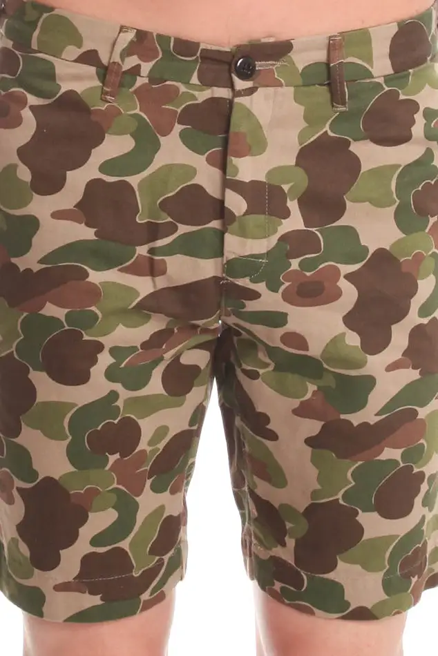Linen Cotton Camo Shorts