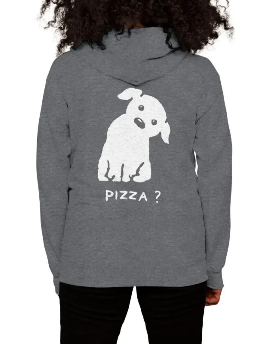 Dog Print Hoodie with Pockets