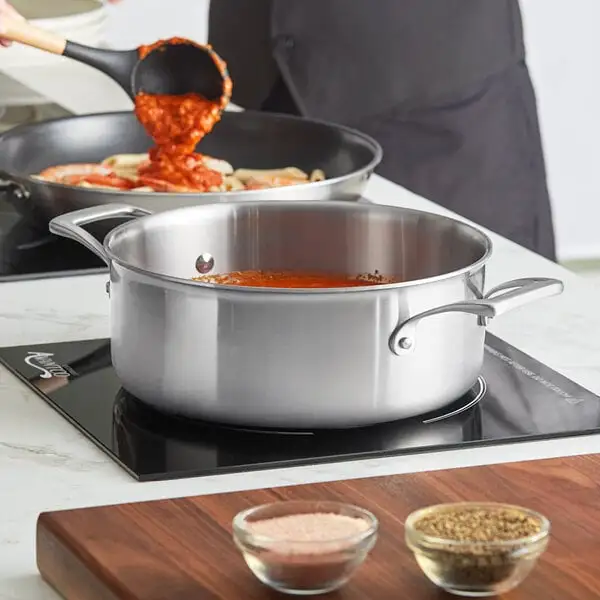 Compact Tri Ply Stainless Steel Stock Pot with Cover